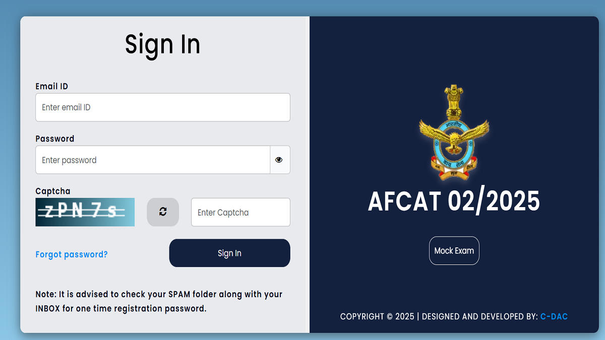 AFCAT 2 Admit Card 2025