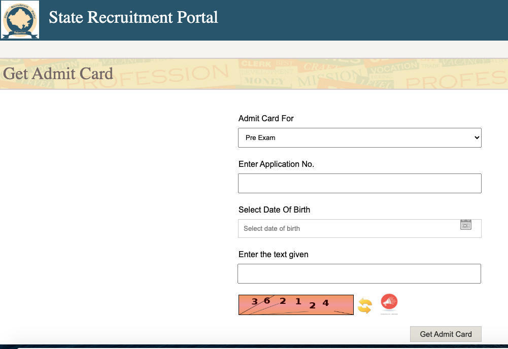 RAS admit Card