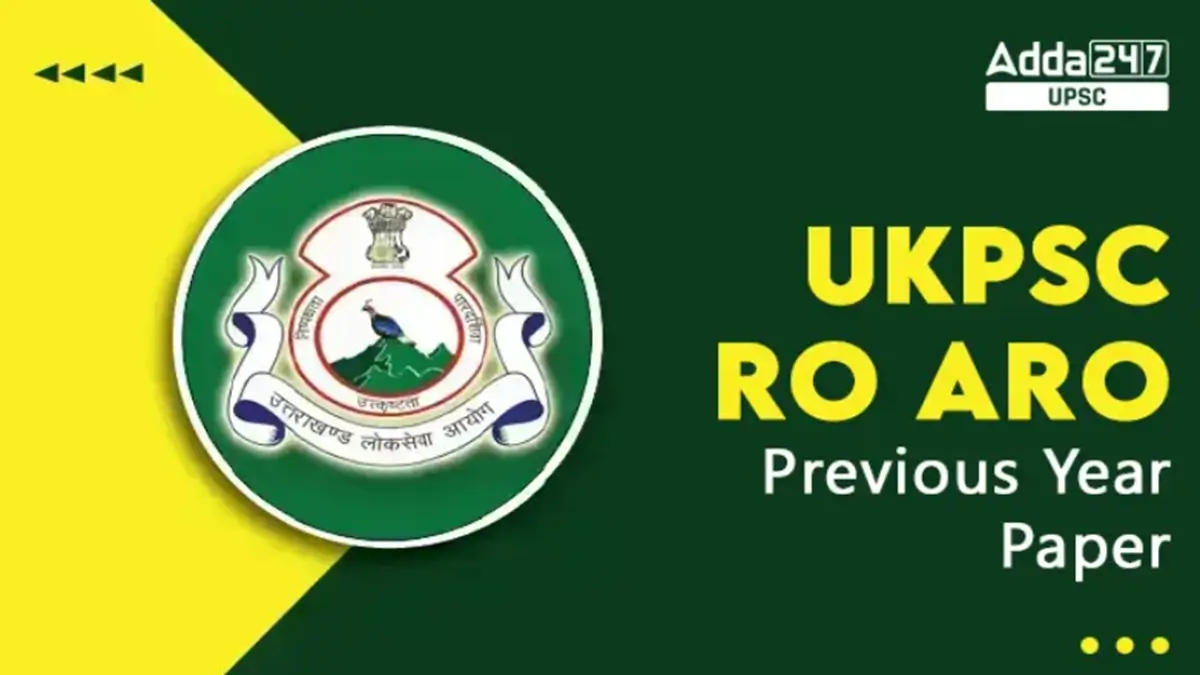 UKPSC RO ARO Previous Year Paper