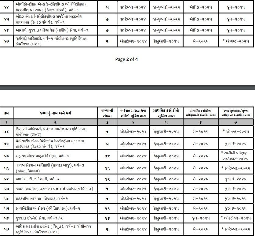 Exam dates/Calendar