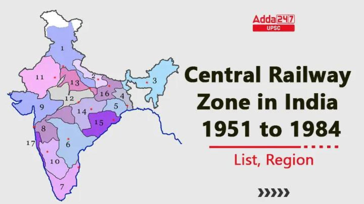 Central Railway Zones in India