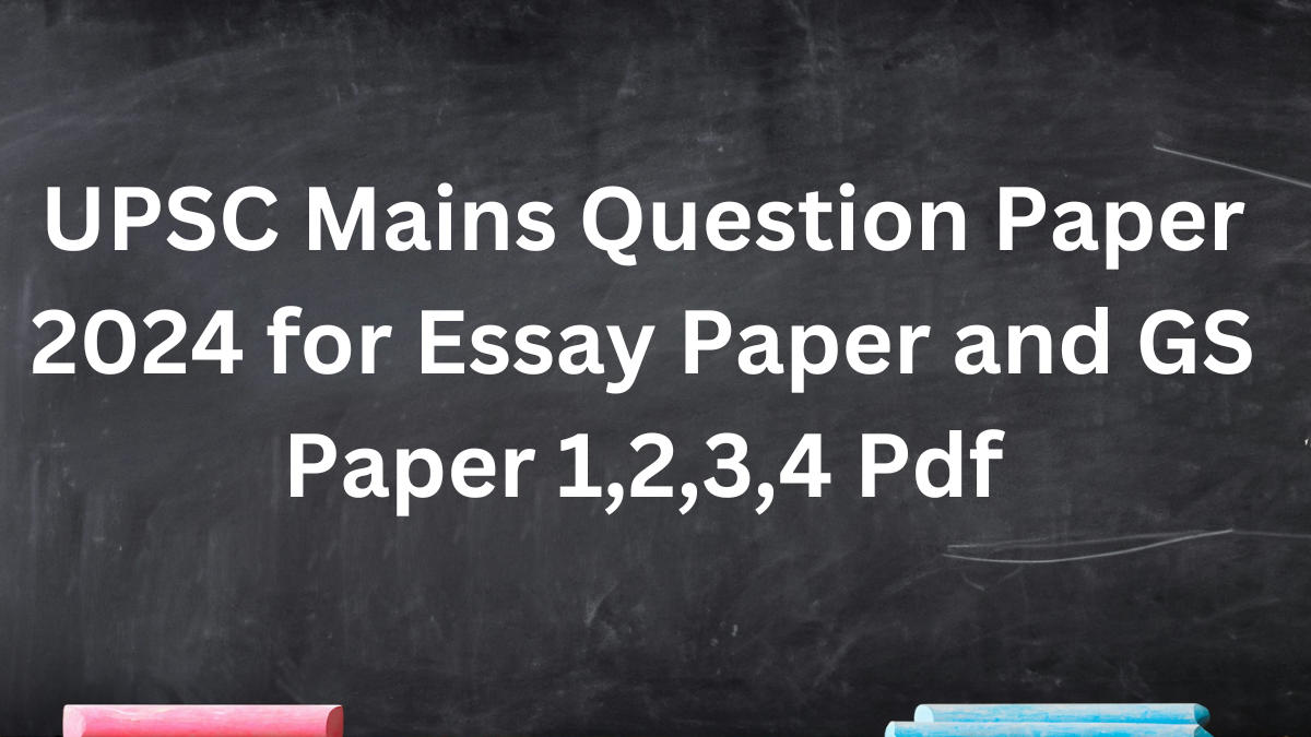 UPSC Mains Question Paper