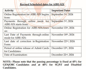 Revised AIBE XIX Exam Notice