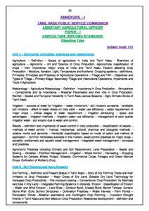 TNPSC Assistant Agricultural Officer and Assistant Horticultural Officer 2021 Syllabus – Tamil govt jobs_2.1