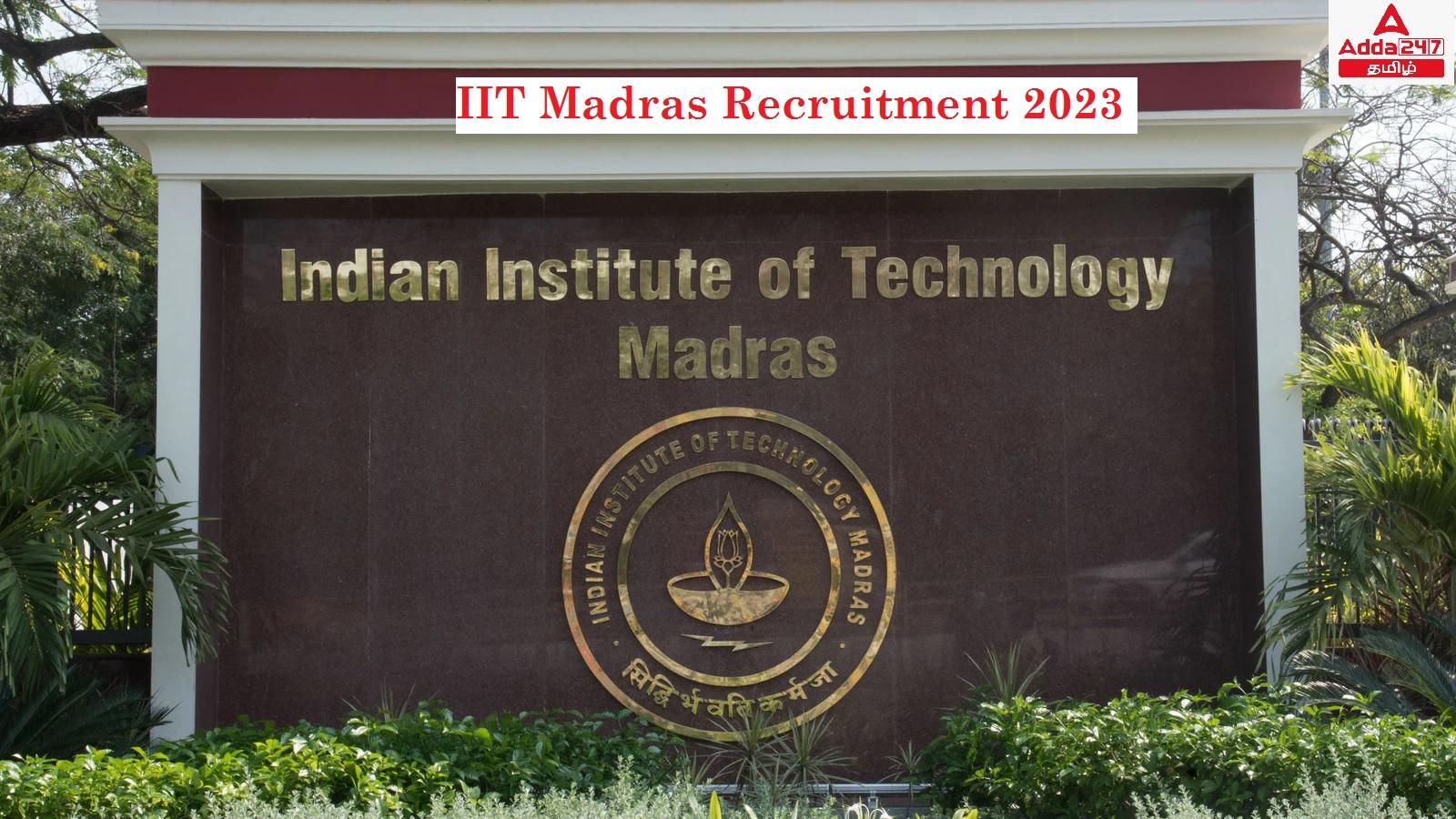 IIT Madras Recruitment