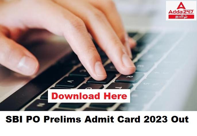 SBI PO prelims Admit card