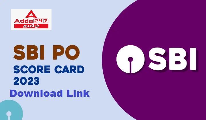 SBI PO Score Card 2023