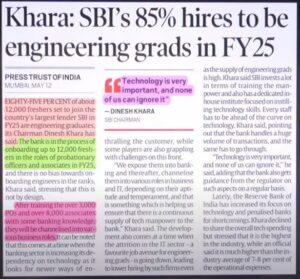 SBI hirie 12000 engineers