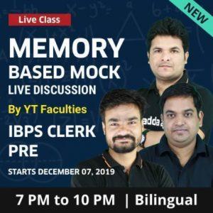 IBPS Clerk Prelims Memory Based Paper PDF with Solutions_60.1