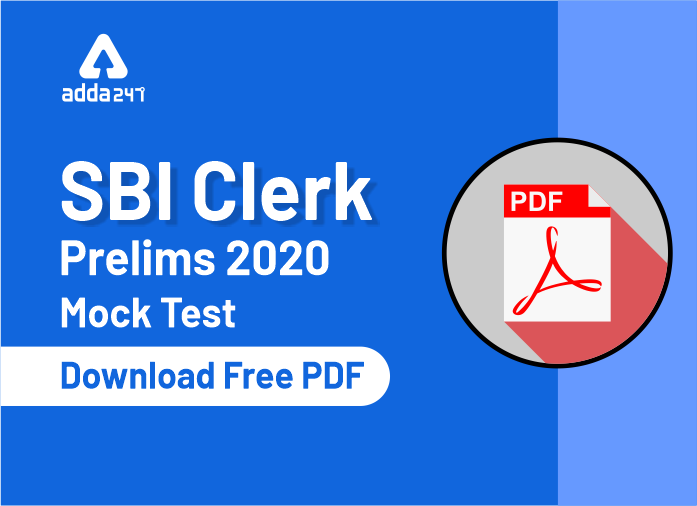 SBI Clerk Prelims 2020 मॉक टेस्ट – डाउनलोड Free PDF | Latest Hindi Banking jobs_2.1