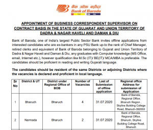 Bank of Baroda Notification 2020: सुपरवाइजर पोस्ट के लिए अभी करें आवेदन | Latest Hindi Banking jobs_3.1