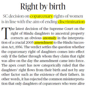 The Hindu Editorial Vocabulary- Right by Birth | 14 August_3.1