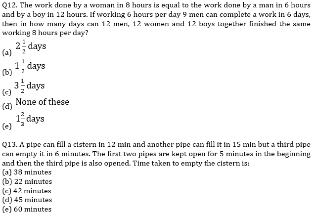 IBPS PO Prelims Quantitative Aptitude Mini Mock 9- Time & Work and Pipes & Cistern |_8.1