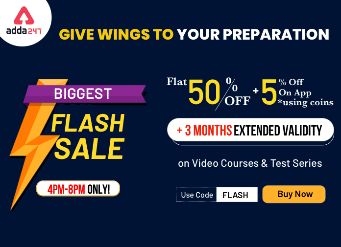 The Biggest Flash Sale is here!! Flat 50% OFF + 5% Extra On App Using Coins + 3 Months Extended Validity | Latest Hindi Banking jobs_2.1