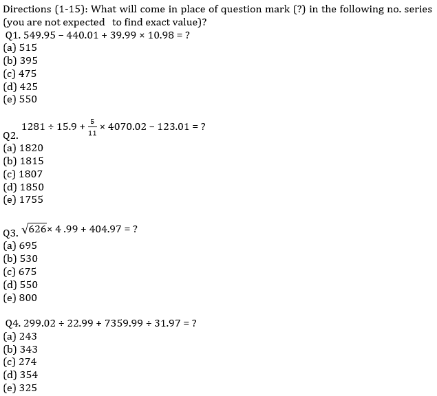 IBPS Clerk Prelims Quantitative Aptitude Mini Mock 1- Approximation |_4.1