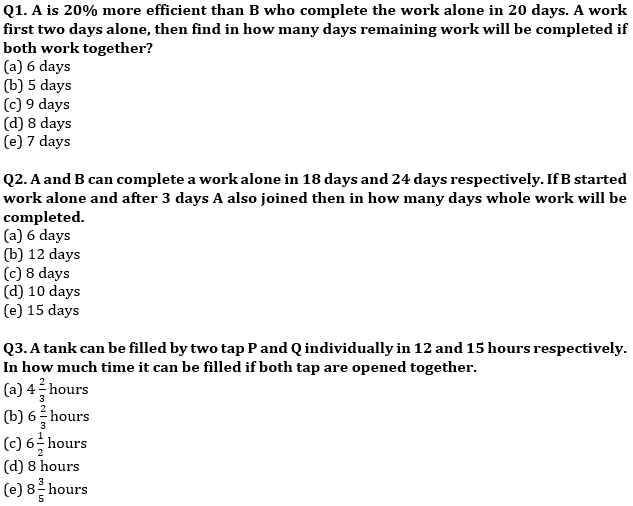 Time & Work and Pipe & Cistern Basic Quantitative Aptitude Quiz for All Banking Exams- 12th May |_3.1