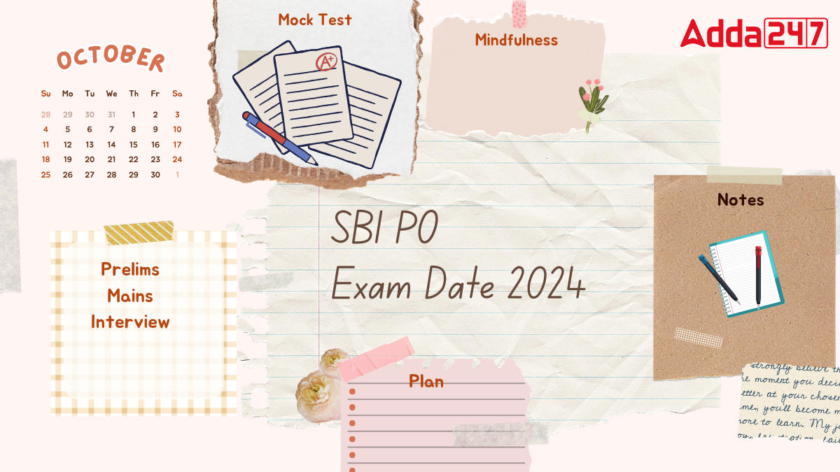 SBI PO Exam Date 2024