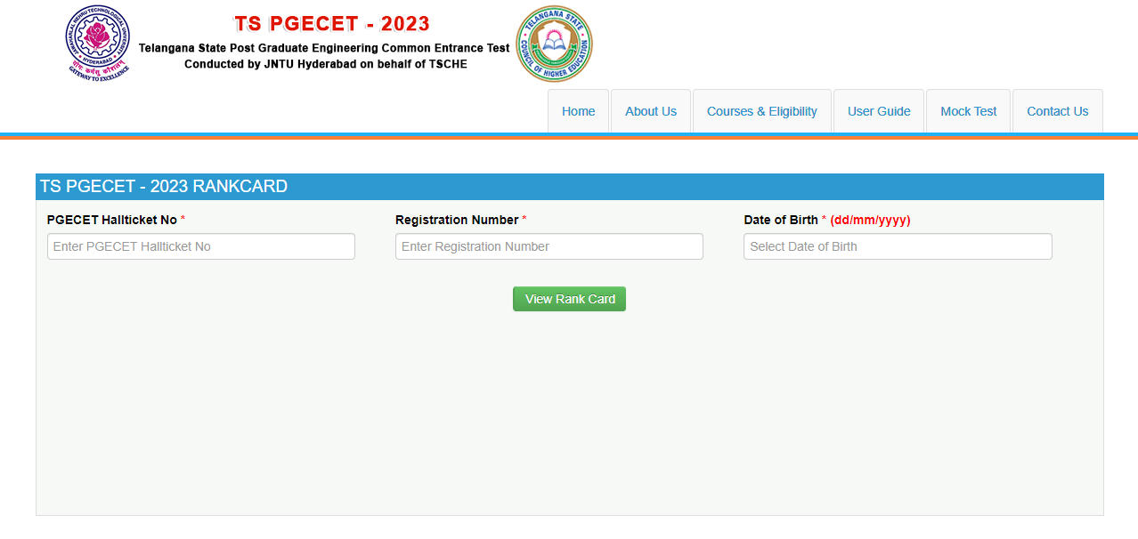 TS PGECET Results 2023 Out, Telangana PGECET Result and Rank Card