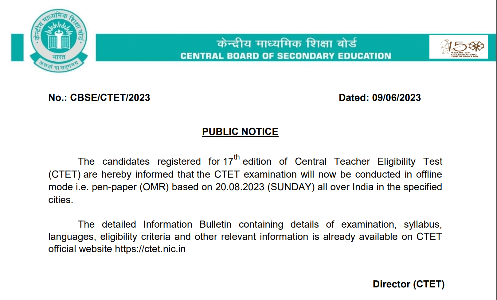 Ctet Exam Calendar 2025 