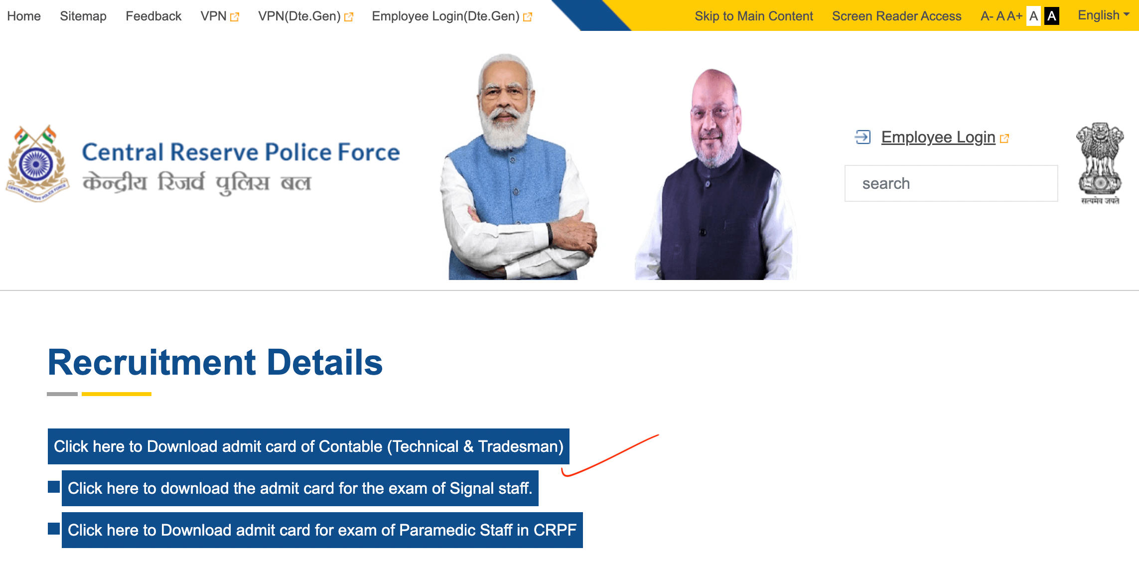 CRPF Admit Card 2023 Out, Tradesman Constable, HCM, ASI Download Link_30.1