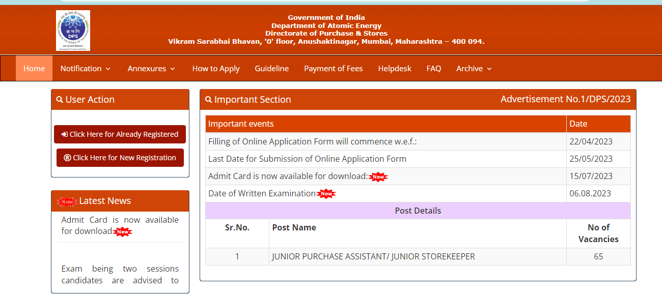 DPS DAE Admit Card 2023 Out, Hall Ticket Link Active