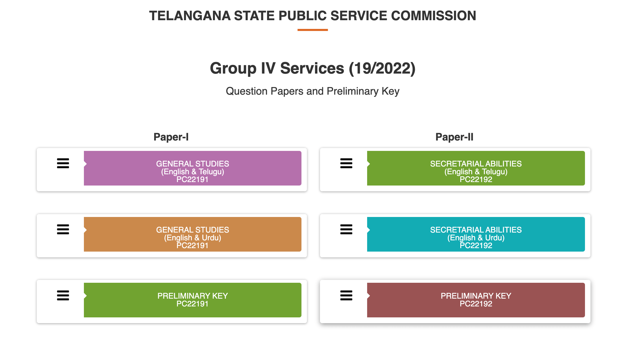 TSPSC Group 4 Answer Key 2023 Out OMR Sheet Download Link