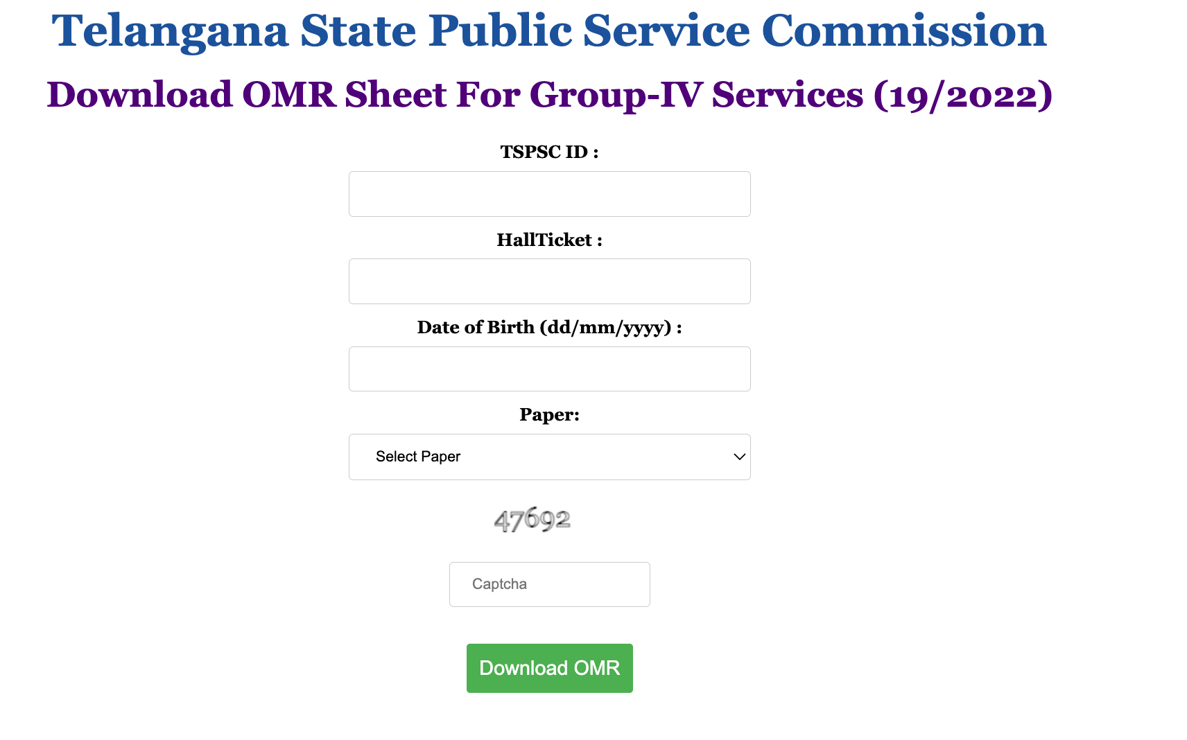 TSPSC Group 4 Answer Key 2023 Out, OMR Sheet Download Link_80.1