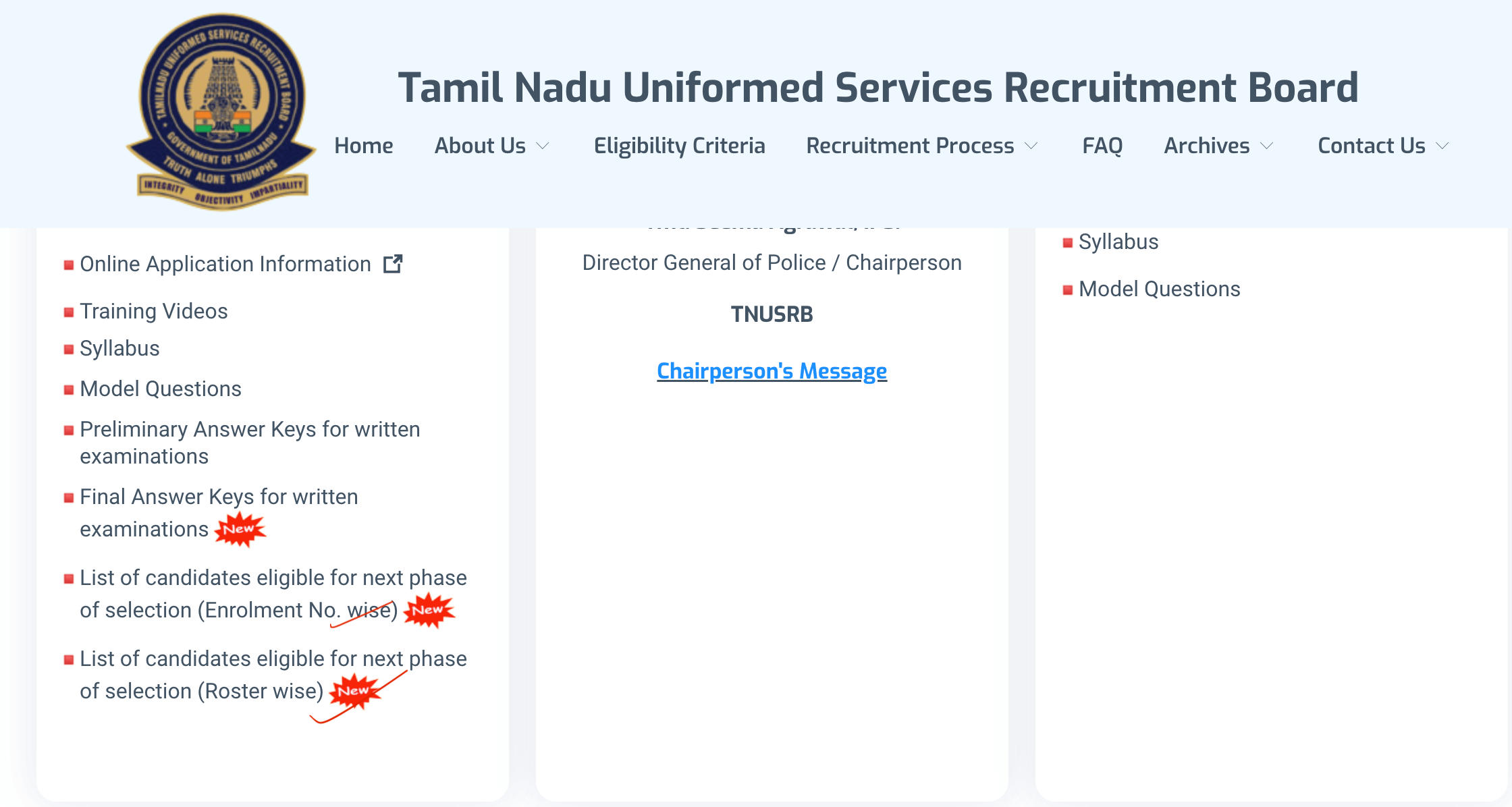 TNUSRB SI Result 2023 Out, TN SI Cut Off and Result PDF_50.1