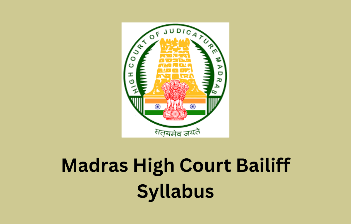 Madras High Court Bailiff Syllabus