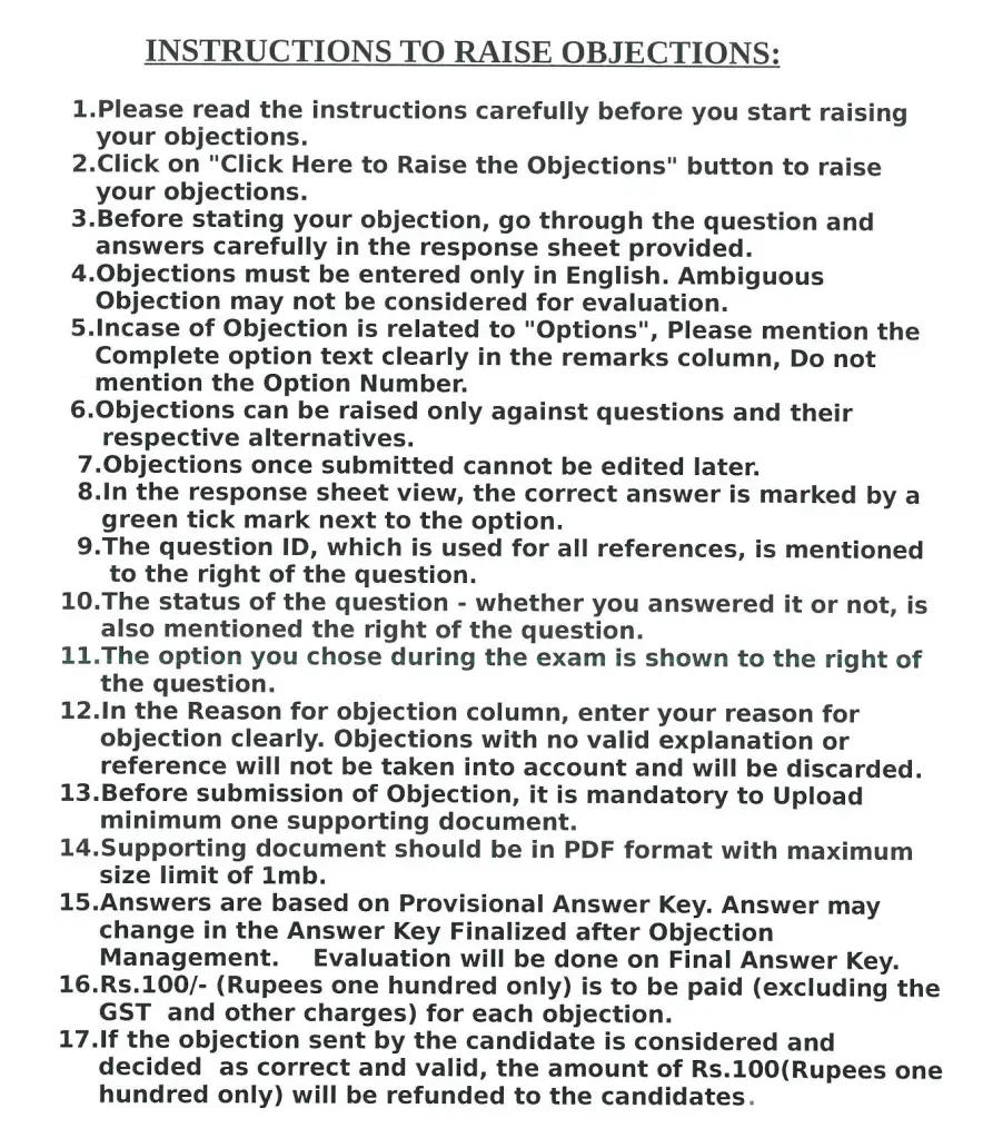 Telangana High Court Answer Key 2025 