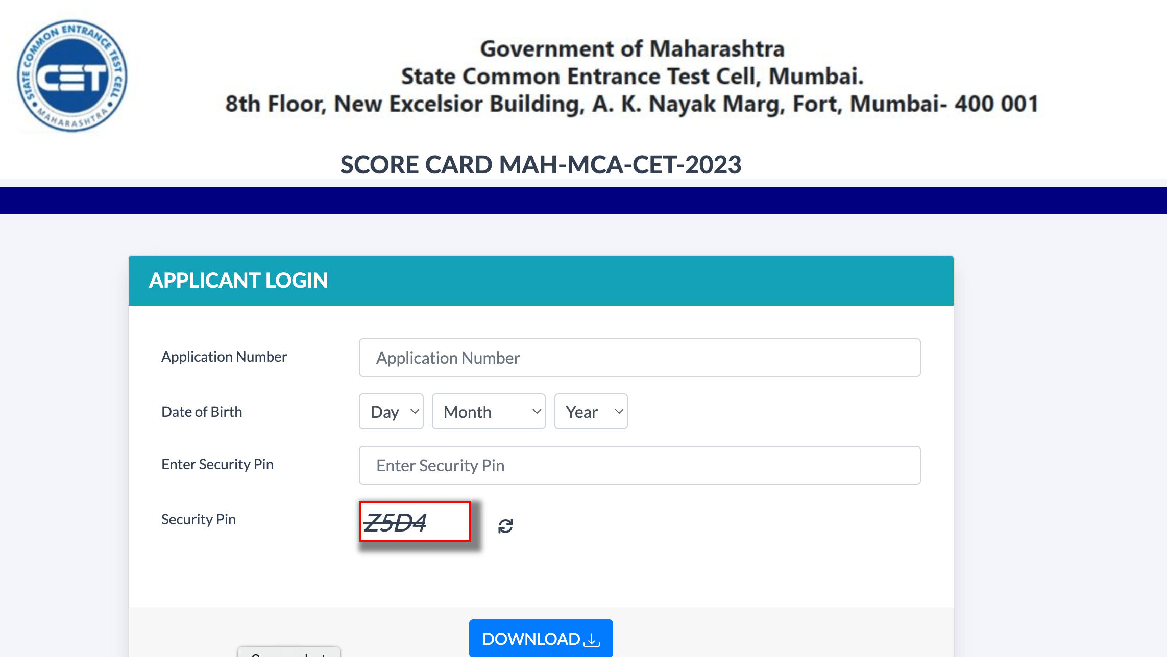 MAH MCA CET Result 2023 Out, MCA CET Score Card Link_3.1