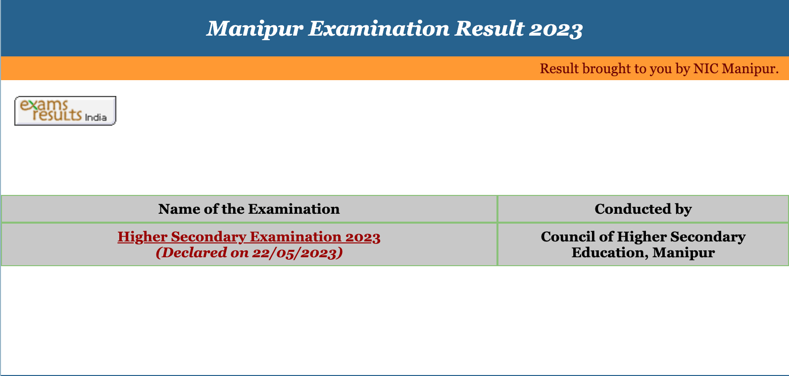 Manipur 12th Result 2023 Out, COHSEM Manipur HSE Result Link_30.1