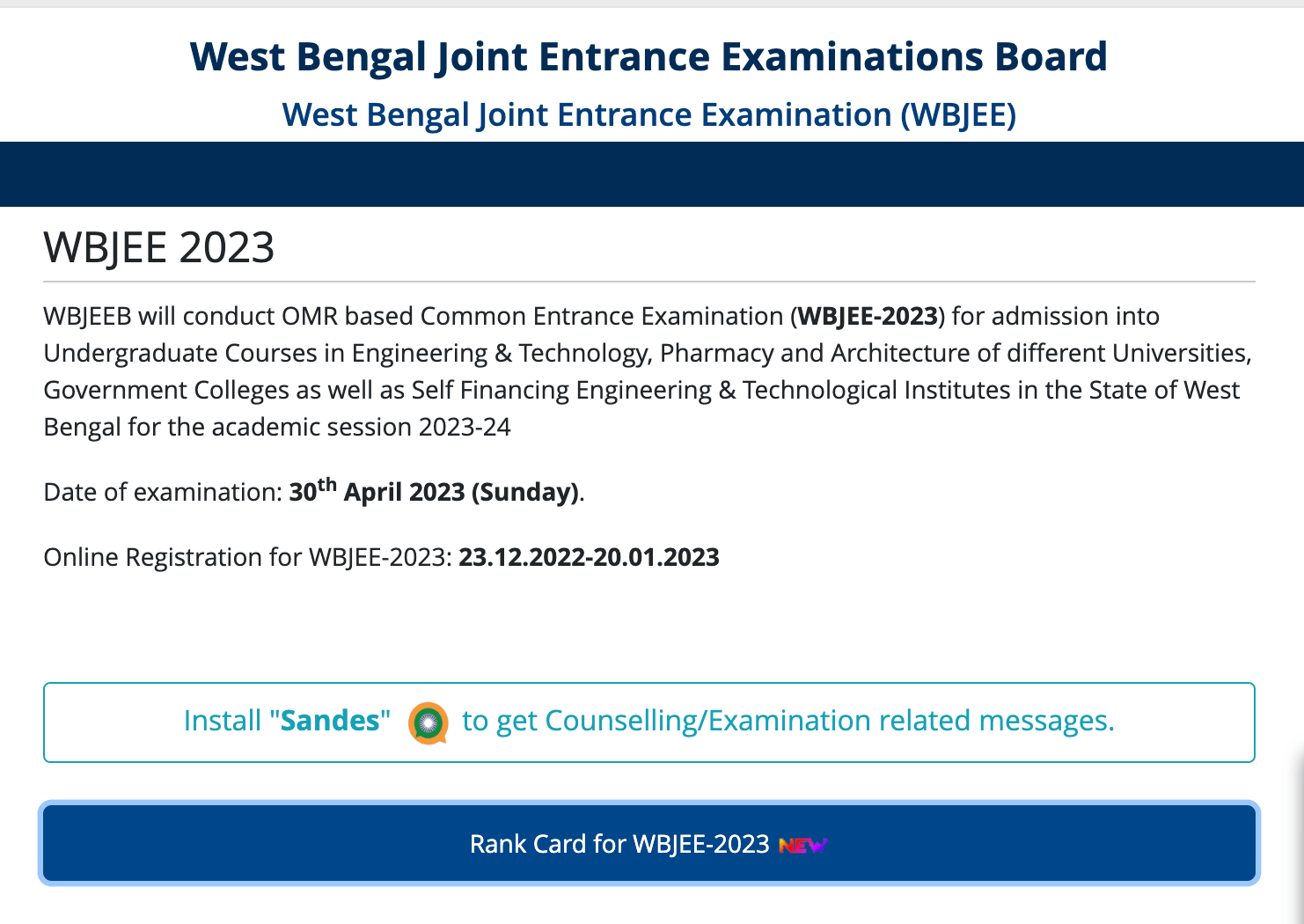 WBJEE Result 2023 Out, West Bengal JEE Rank Card Link_4.1
