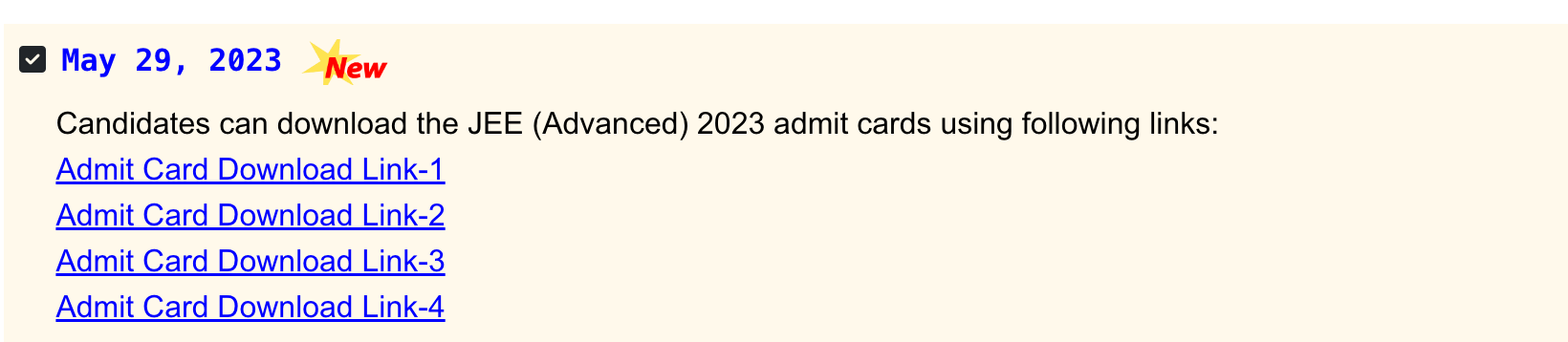 JEE Advanced Admit Card 2023 Out, Hall Ticket Download Link_4.1