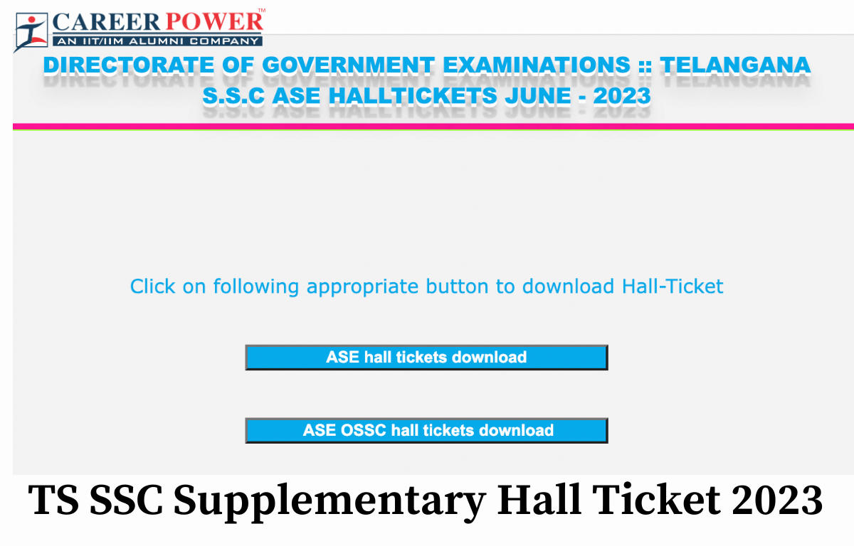 TS SSC Supplementary Hall Ticket 2023 Out, Check ASE Time Table_20.1
