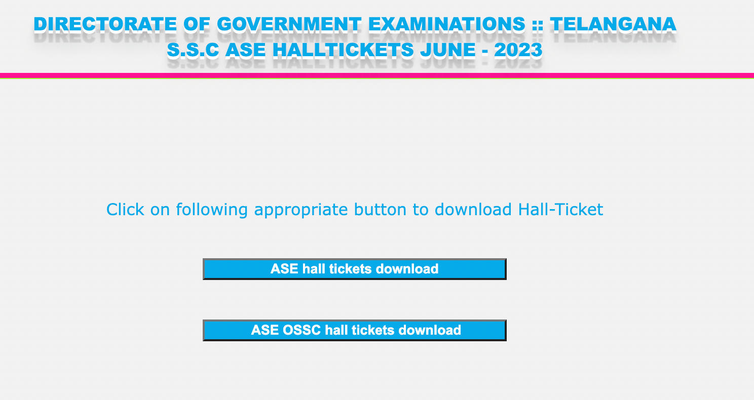 TS SSC Supplementary Hall Ticket 2023 Out, Check ASE Time Table_50.1