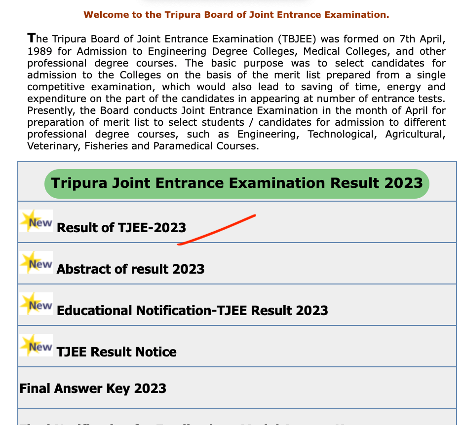TBJEE Result 2023 Out, Tripura Board JEE Result Link_40.1