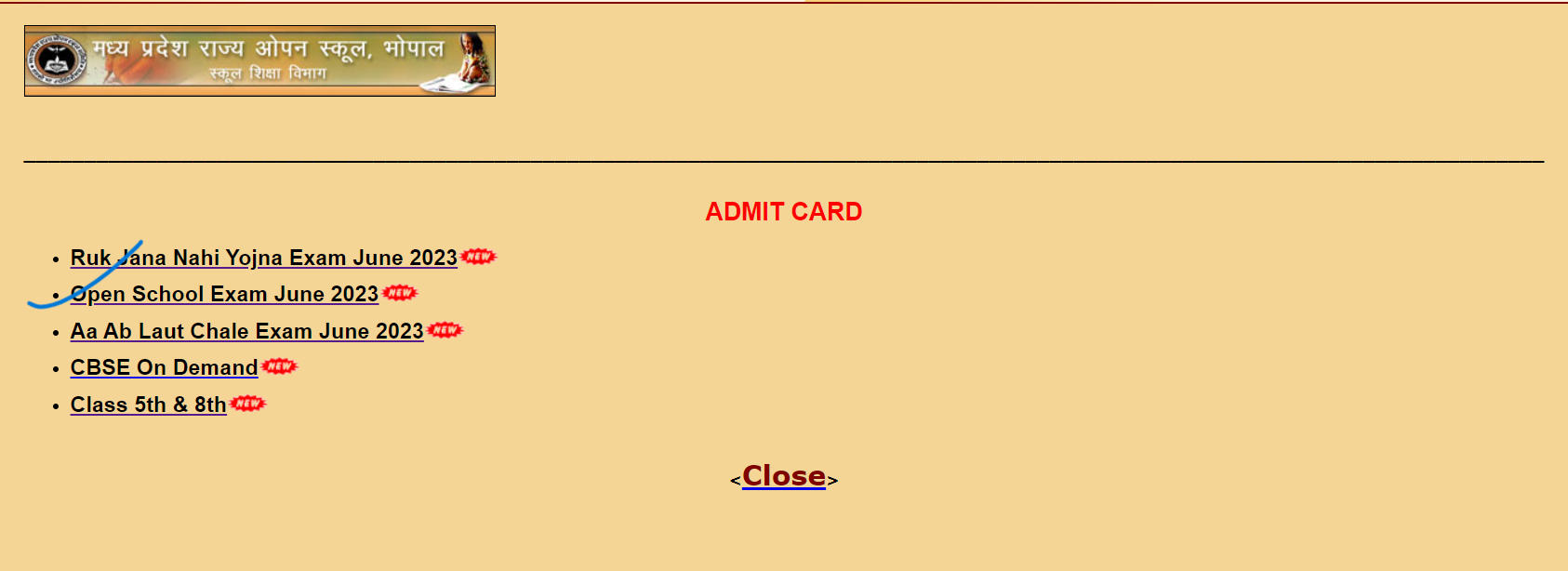 MPSOS Admit Card 2023 Out, MP Open School 10th & 12th Hall Ticket Link_50.1