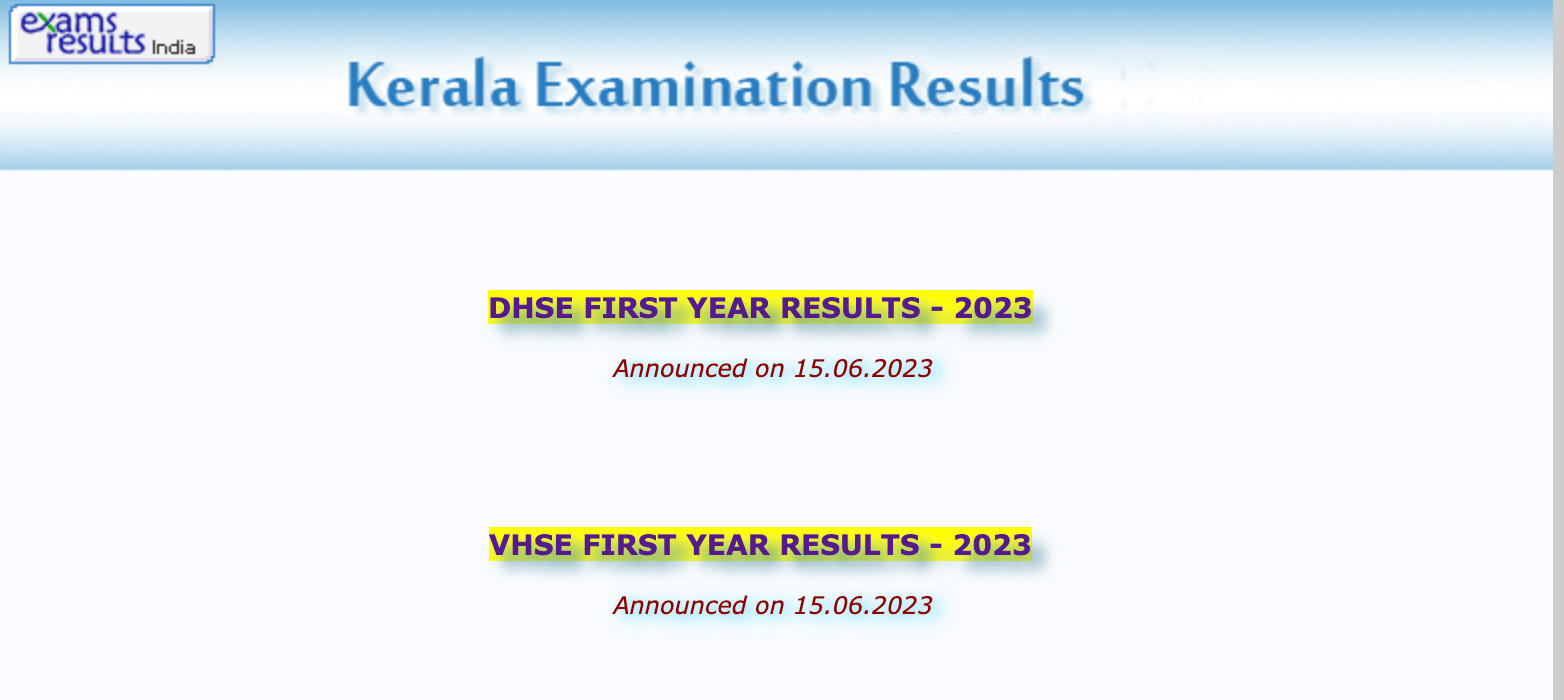 Plus One Result 2023 Out, DHSE Kerala +1 Result School wise Link_4.1