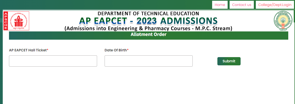 AP EAMCET Seat Allotment Result 2023 Out, Round 1 Link_40.1