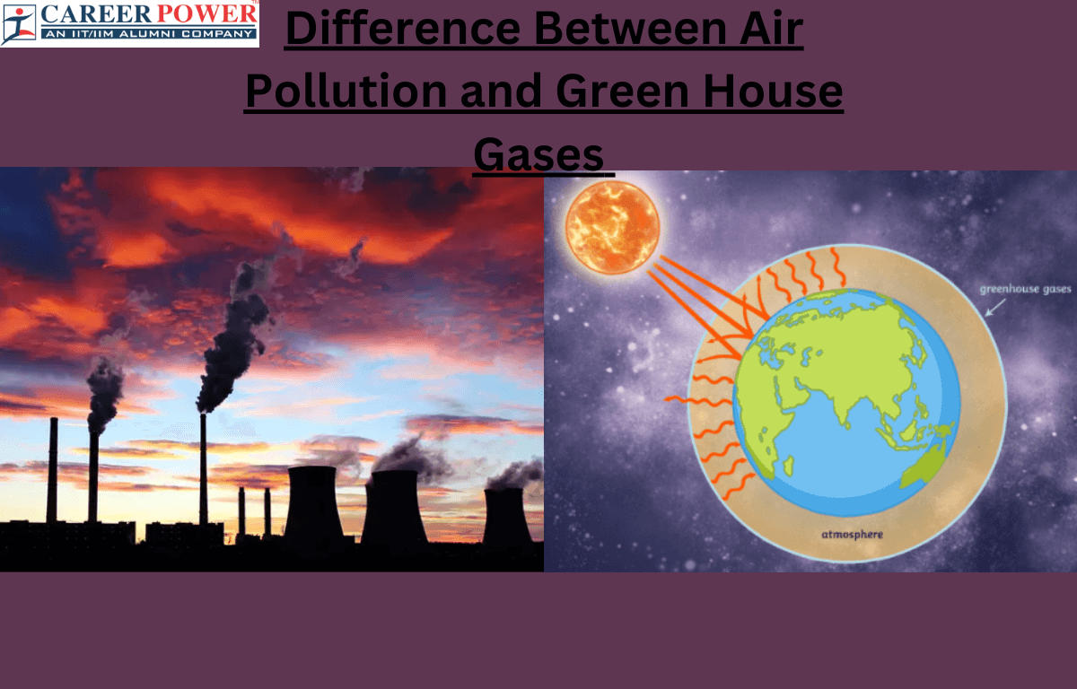 difference between air pollution and greenhouse gas