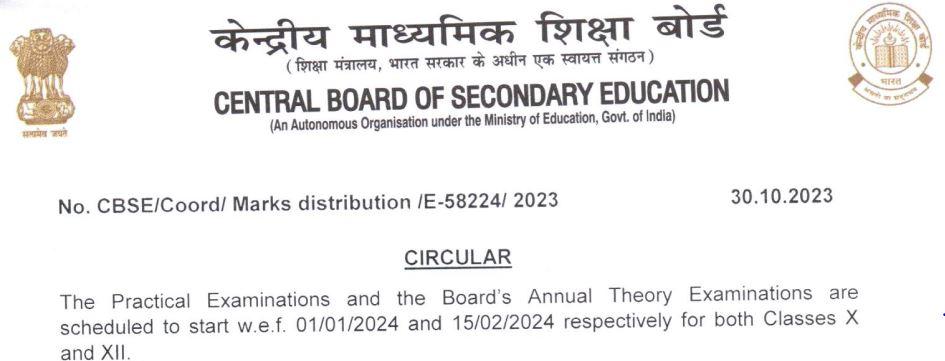 CBSE Board Exam Date Sheet 2024 for Class 10 and 12 Annual Exams_50.1
