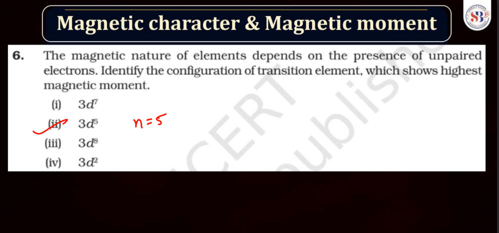D Block - Standard Reduction Potential Trends, Magnetic Nature, Compound Colors_160.1
