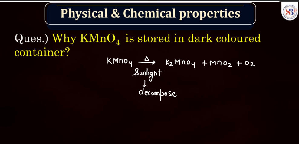 KMnO4 and K2Cr2O7 - Preparation, Physical and Chemical Properties_80.1
