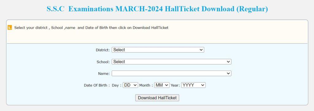 TS SSC Hall Ticket 2024 Out, BSE Telangana 10th Hall Ticket Download Link_7.1