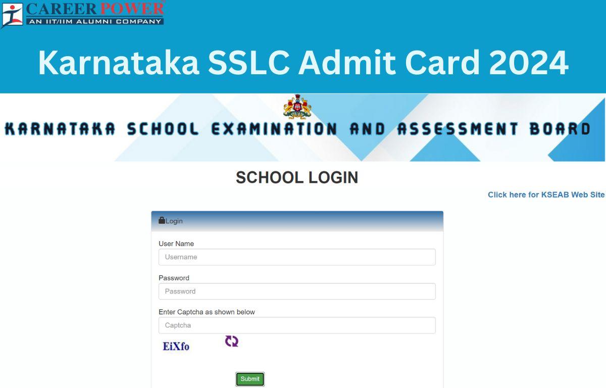 Karnataka SSLC Admit Card 2024