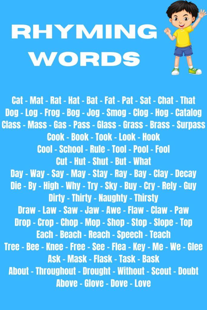 Learn Rhyming Words