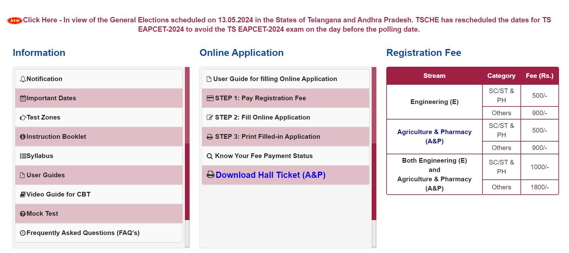 TS EAMCET Hall Ticket Download Link 2024 Out, Download Admit Card_3.1