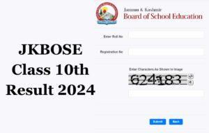 JKBOSE Class 10th Result 2024