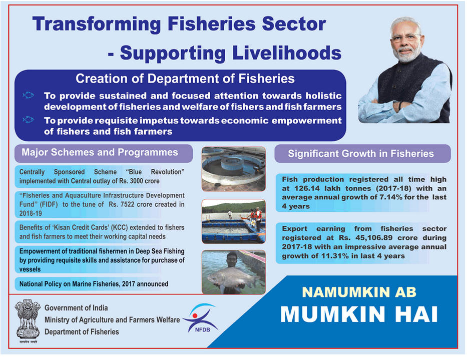 Fisheries Sector, Steps Taken to Improve the Fisheries Sector, Blue  Revolution Scheme - PMF IAS